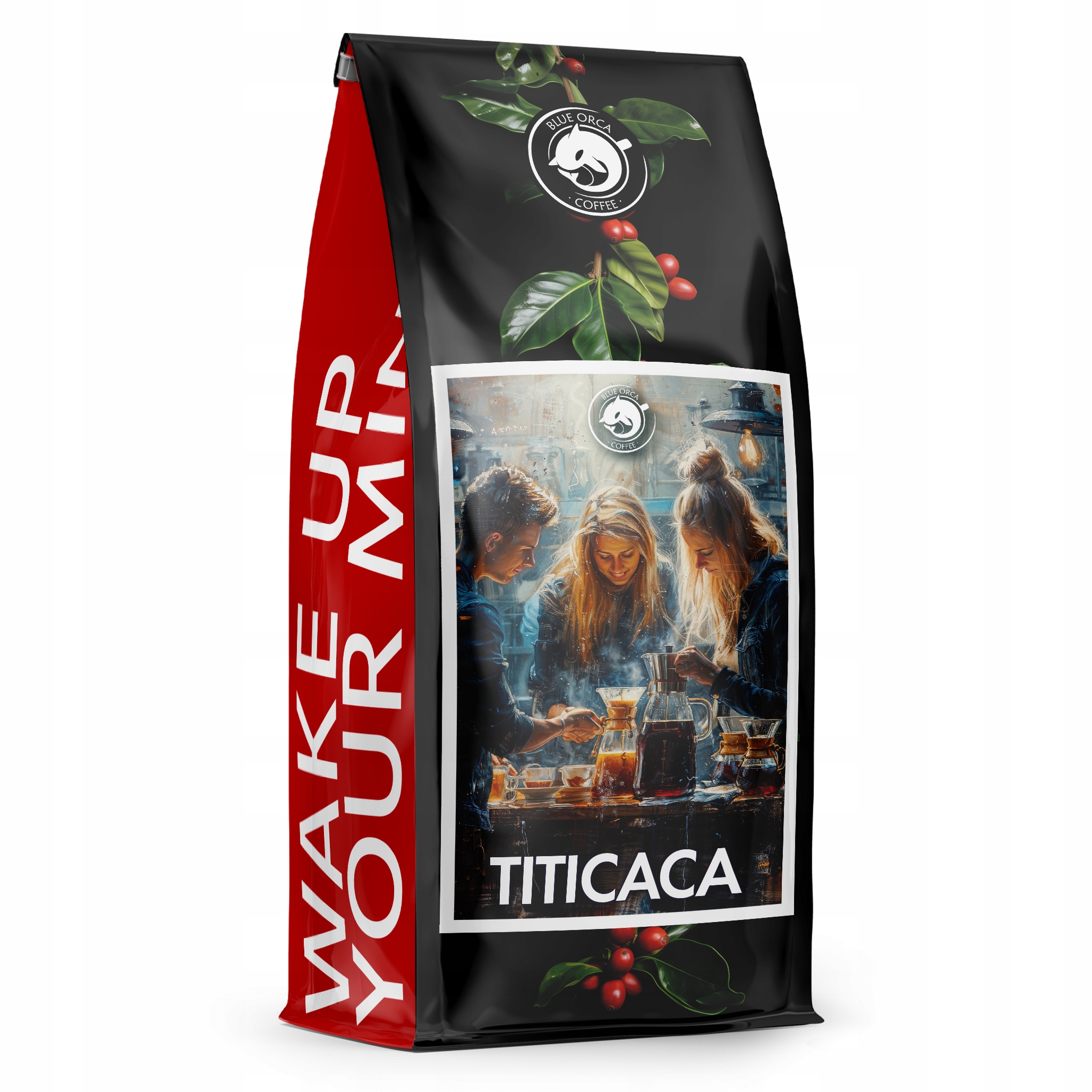 Levně Káva zrnková 1 kg Titicaca 100% Arabica Čerstvě pražená Blue Orca Dárek