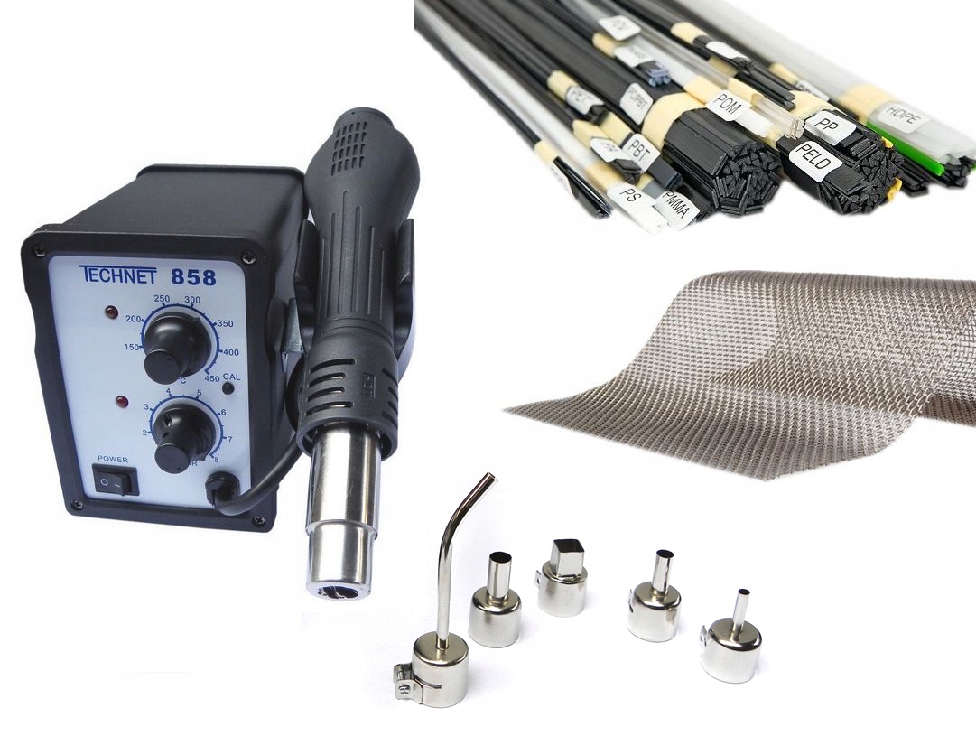 

858 Spawarka do Plastiku +5dysz+20rodz.profili-1kg