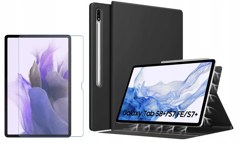 

Etui Galaxy Tab S7+ S7 Fe S8+ Plus 12.4 Szkło