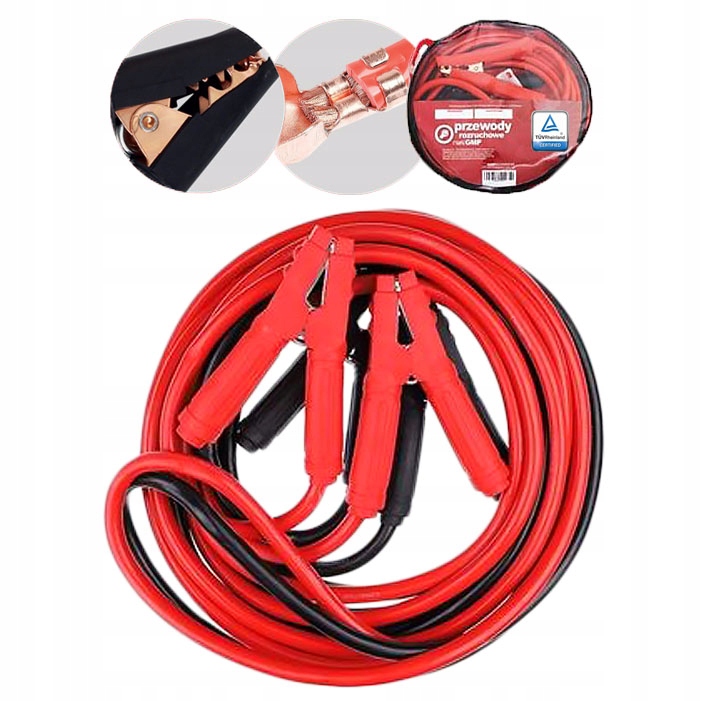 

Przewody Rozruchowe 1200A 6M Grube kable Solidne