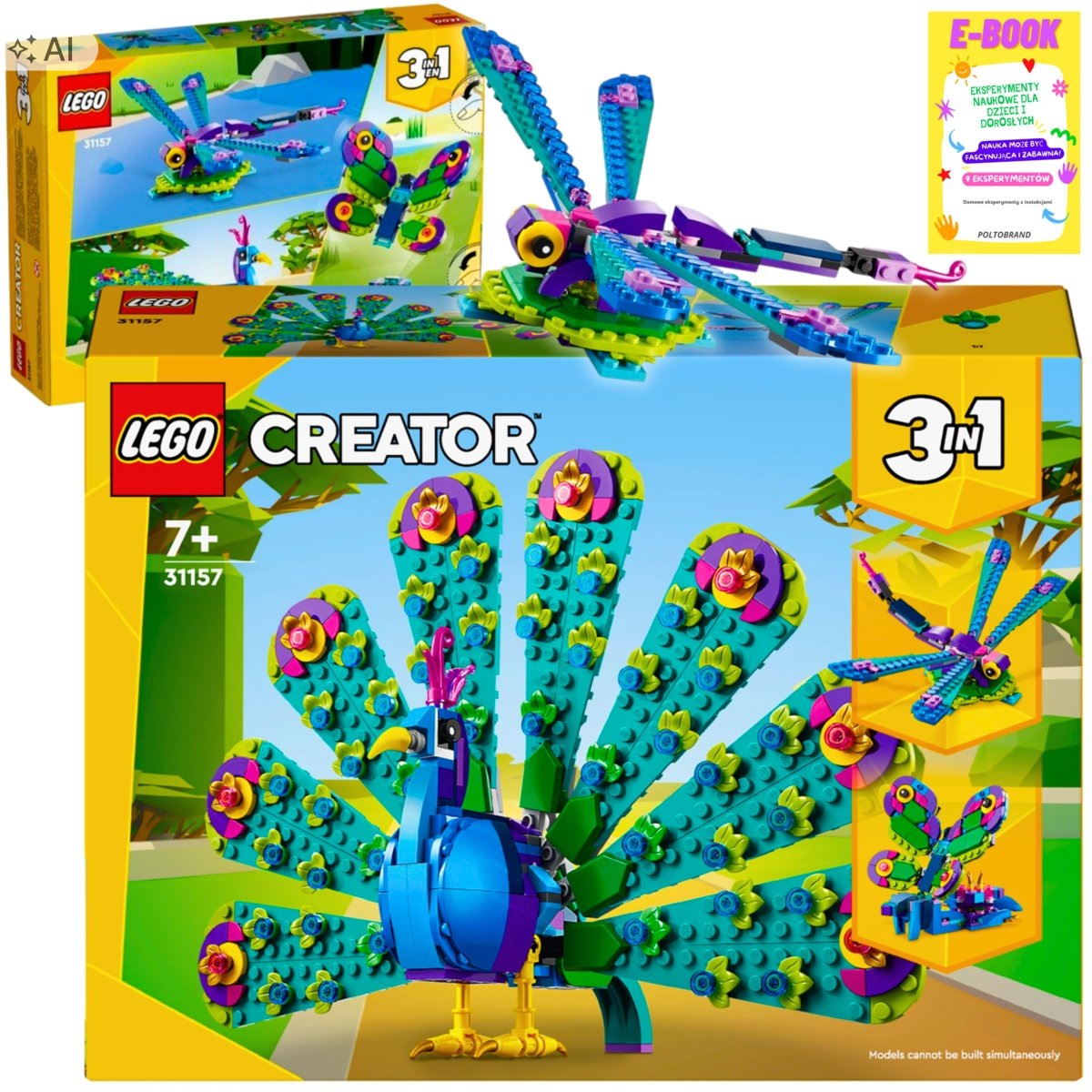 Lego Zwierzęta Creator 3w1 Egzotyczny Paw Ważka Dla Dziecka Ebook