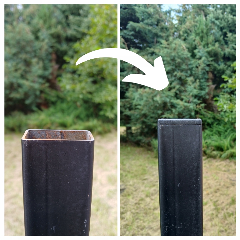 Zaślepka wewnętrzna na profil słupek daszek 40x20 20SZT CZARNA Średnica/szerokość 20 mm