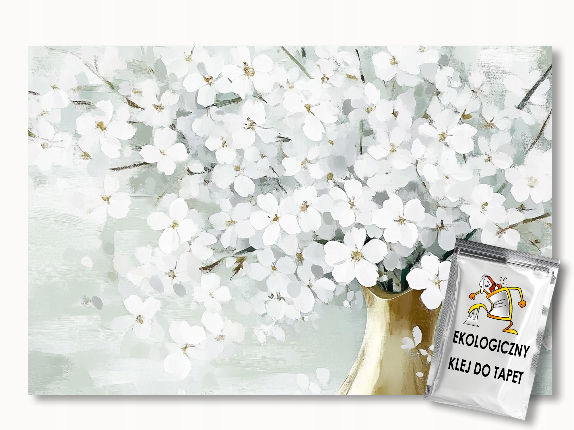 Fototapeta Flizelina Dekorace Jaro Bílé Květy Váza 250x175 155g