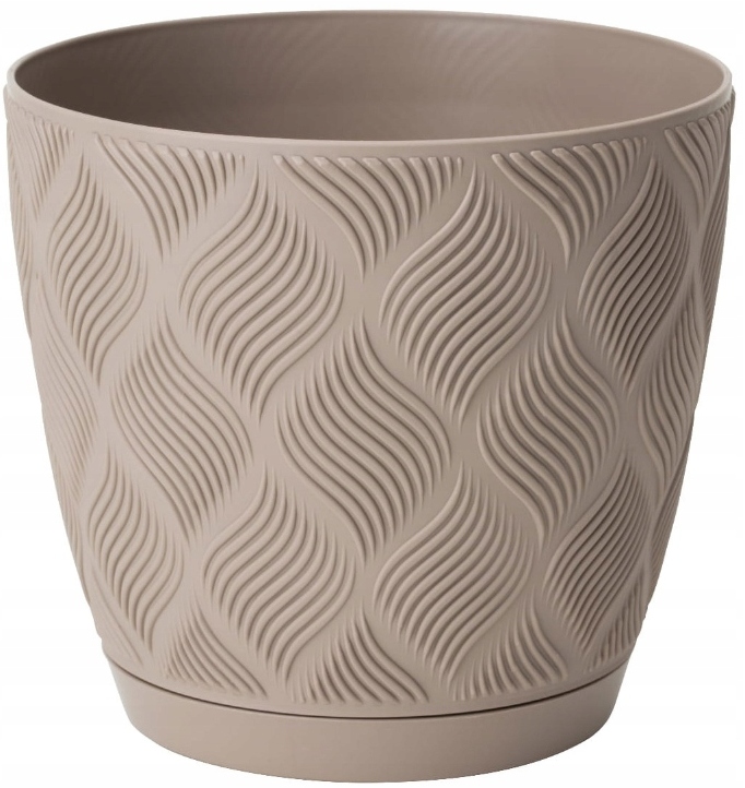 

Doniczka Flow Petit 3D Z Podstawką Beżowa 13CM
