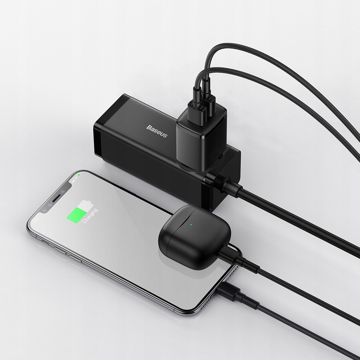 Szybka ładowarka sieciowa Baseus 2x USB-A, 10,5W Kolor czarny