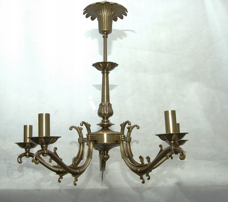 Mosadzný luster, závesná mosadzná lampa