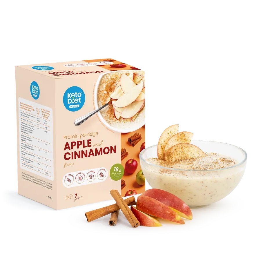 Levně Keto Ovesná Kaše jablko a skořice (7 porcí) KetoDiet