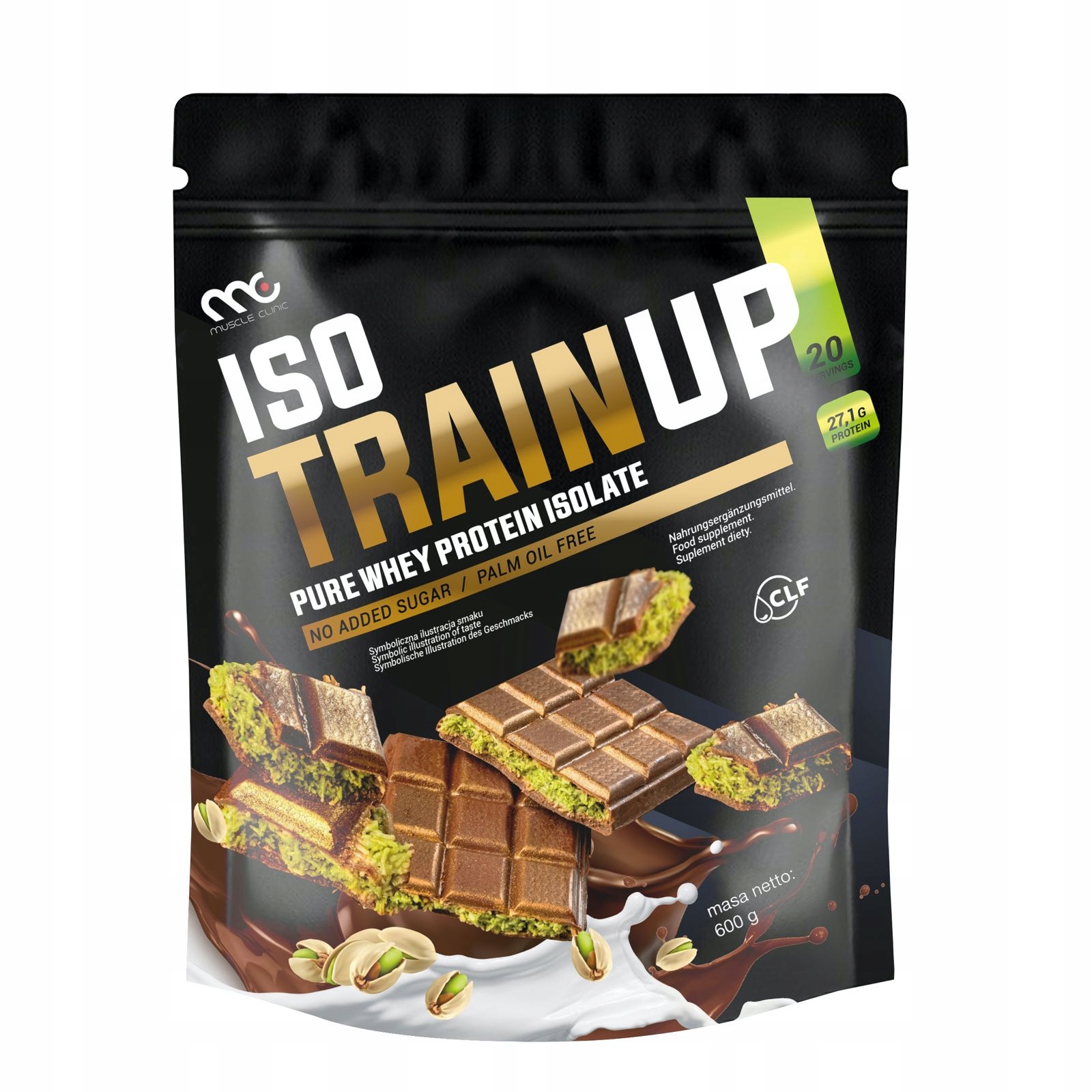 Protein syrovátkový izolát 93% Iso Train Up 600g Dubajská Čokoláda