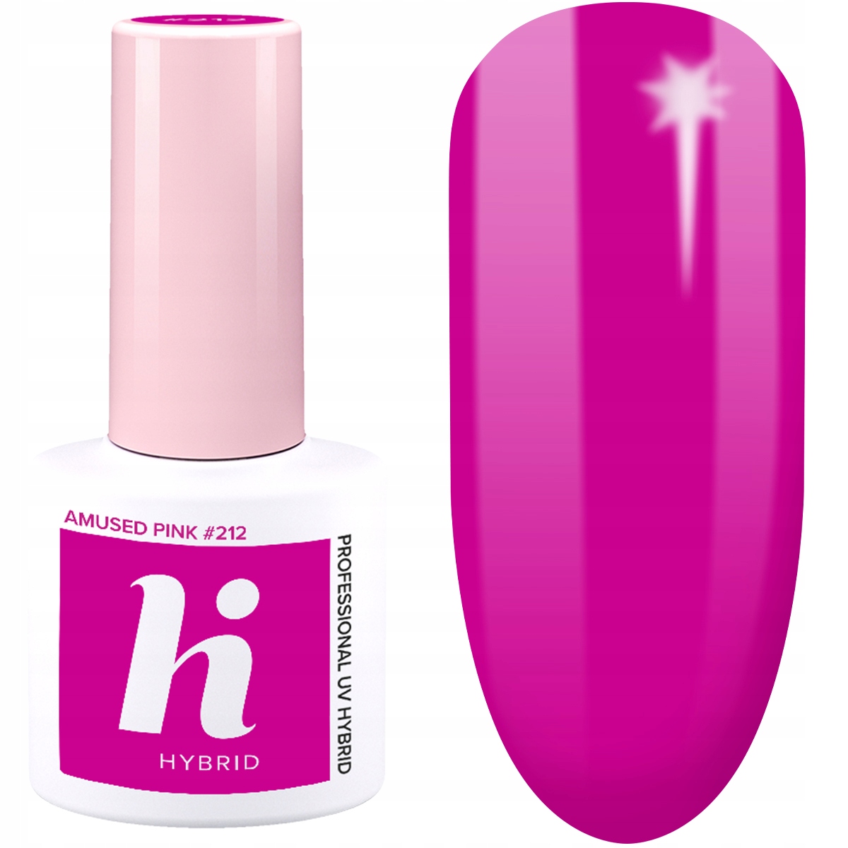 

Hi Hybrid Lakier Hybrydowy #212 Amused Pink 5ML