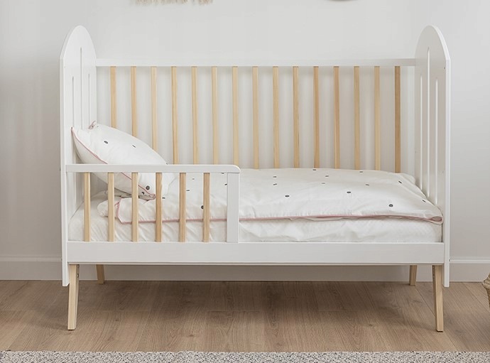 Barierka płotek Baby Biała/Sosna