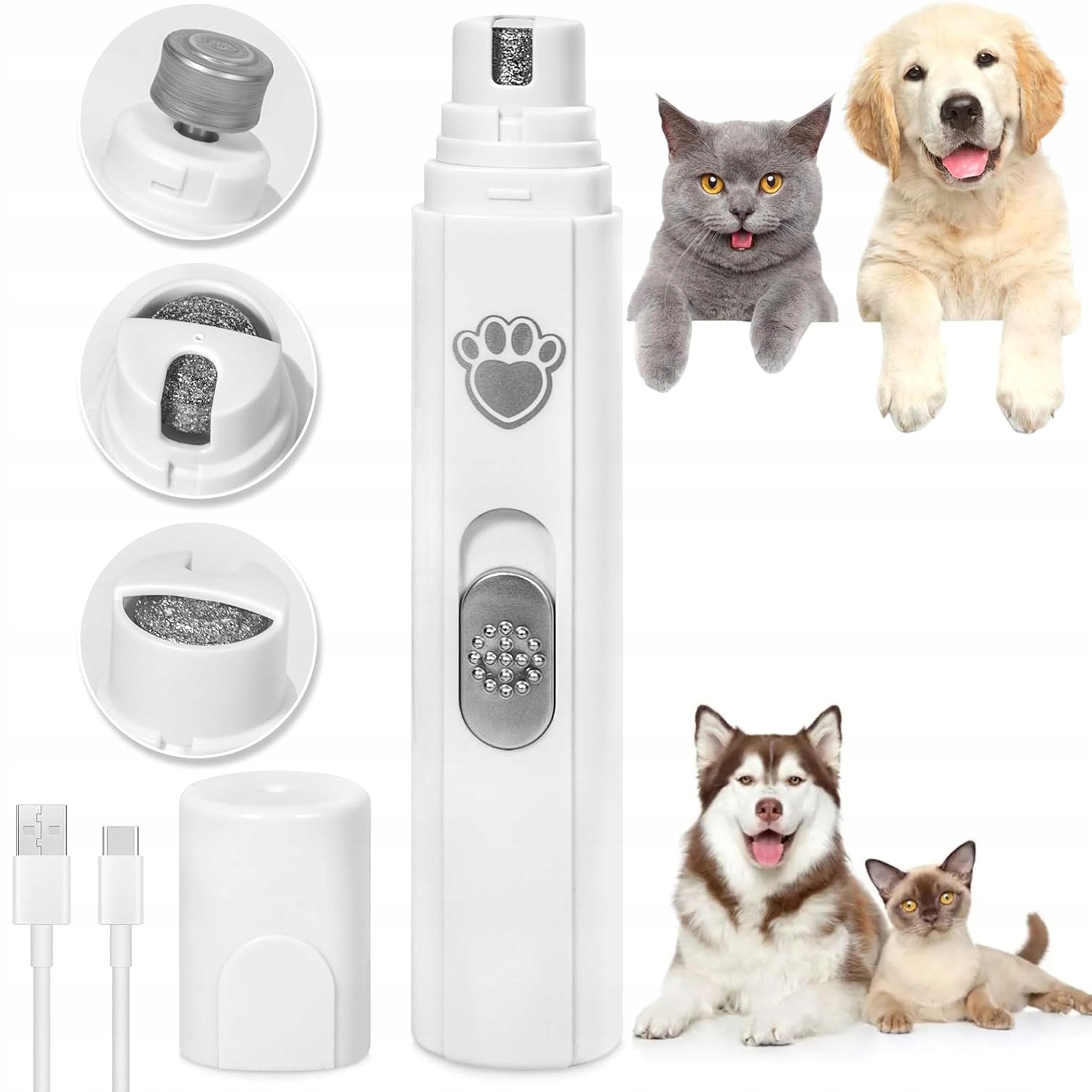 Levně Elektrická Kleštička Na Nehty Pilník Bruska Pro Psa Kočku