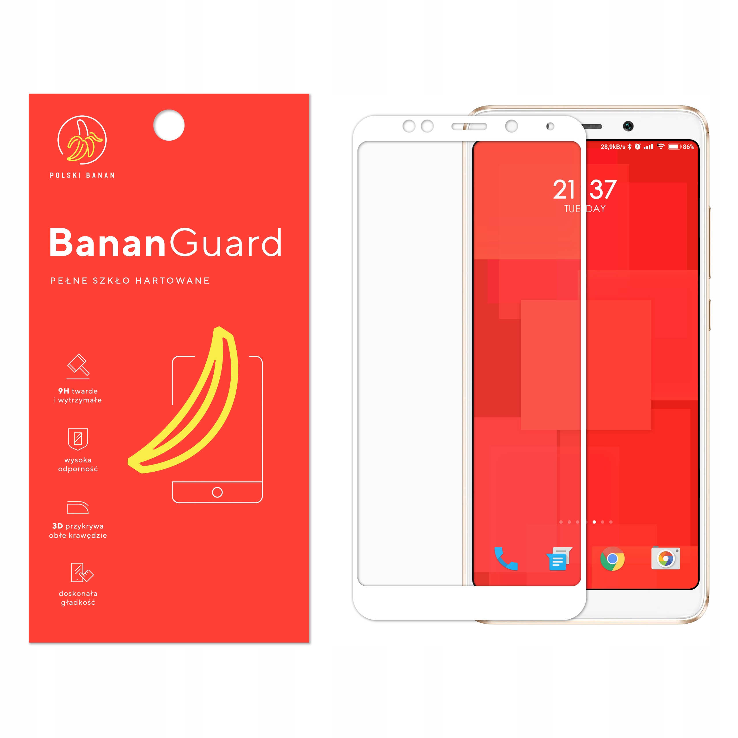 

Szkło Hartowane 3D do Xiaomi Redmi 5 Plus Białe