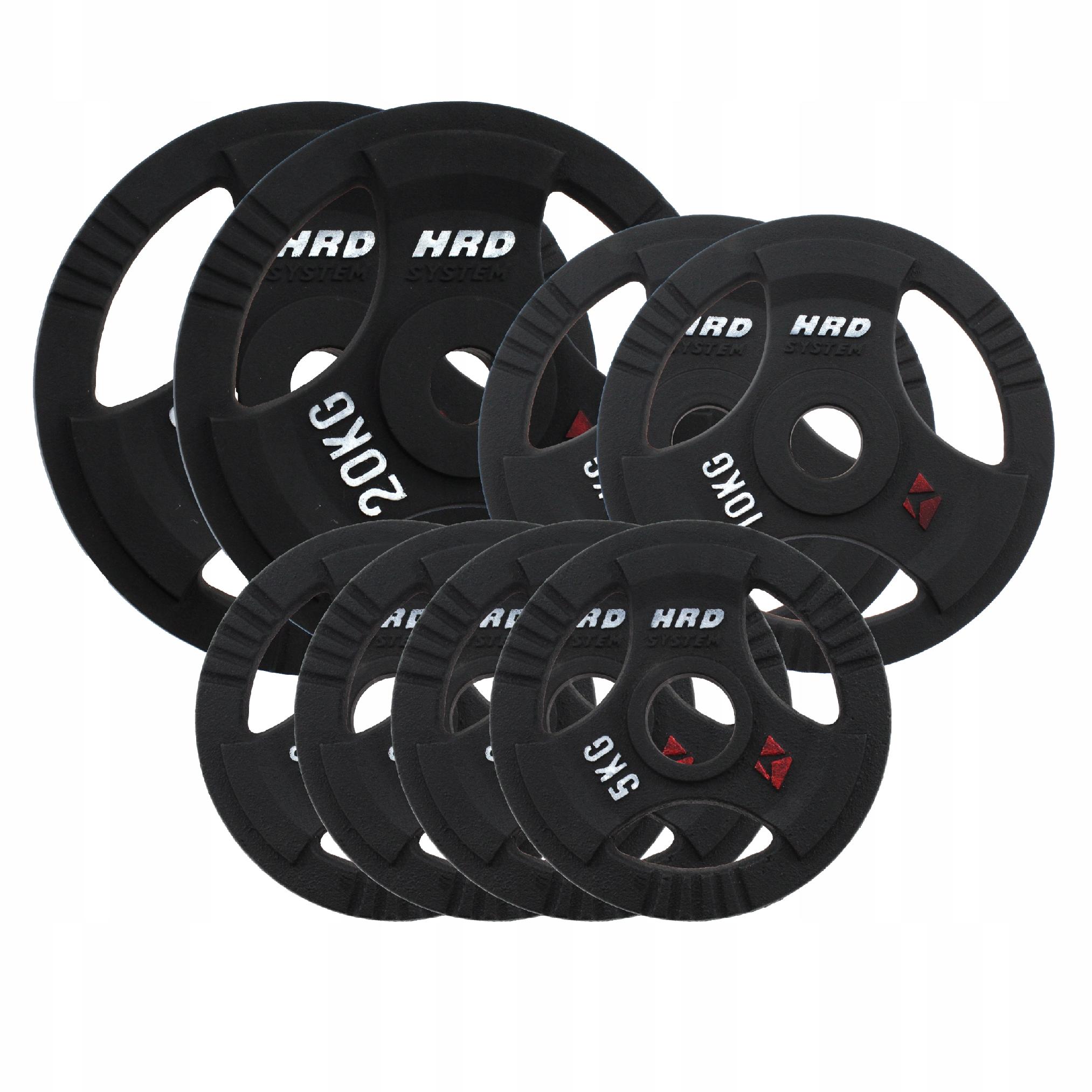Hrd System Zestaw 80kg Obciążenie Olimpijskie żeliwne 50mm Talerze