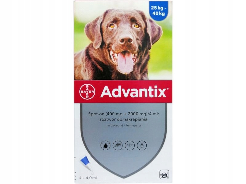 Advantix Spot-on 4.0 MLX4 Pies 25-40 Kg