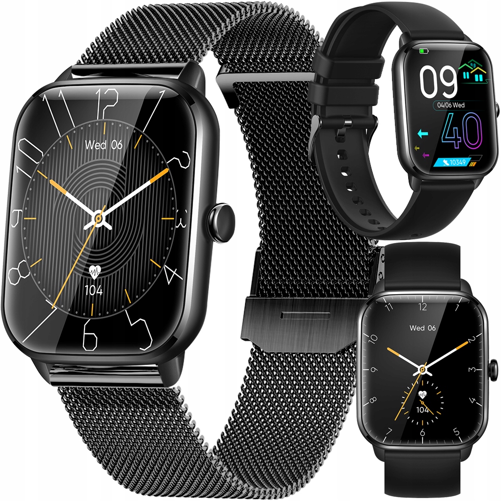 SMARTWATCH ZEGAREK DAMSKI POLSKIE MENU ROZMOWY SPORT ZDROWIE KOBIETA 2paski Marka JG Smart