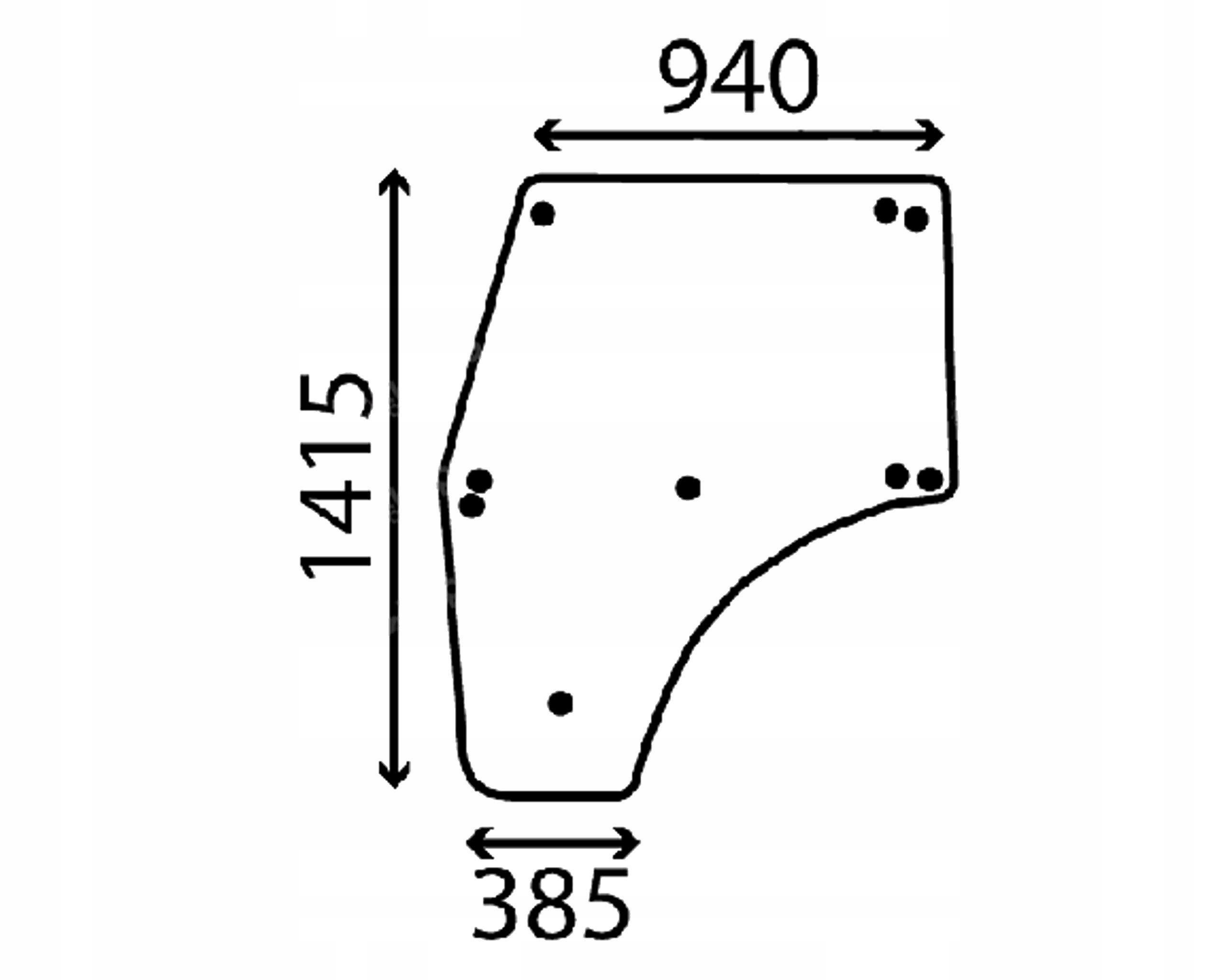 čelní sklo traktoru Deutz-Fahr DX 3000 dveře 0200047372