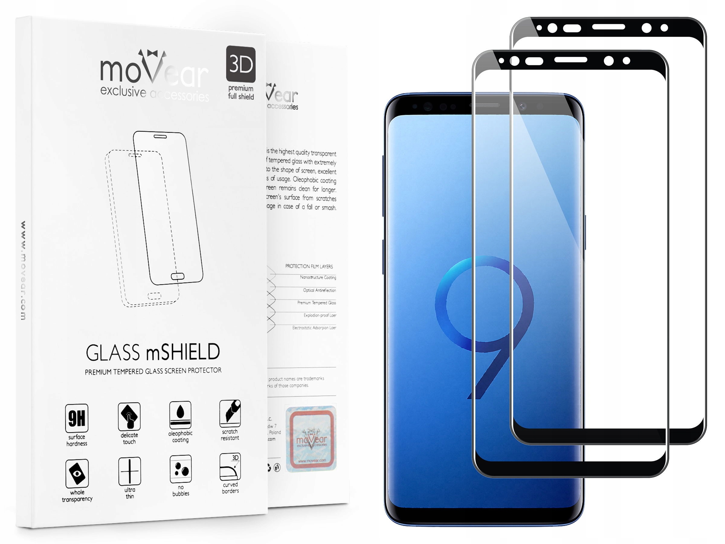 

2x moVear | Szkło Hartowane 3D do Samsung S9 G960