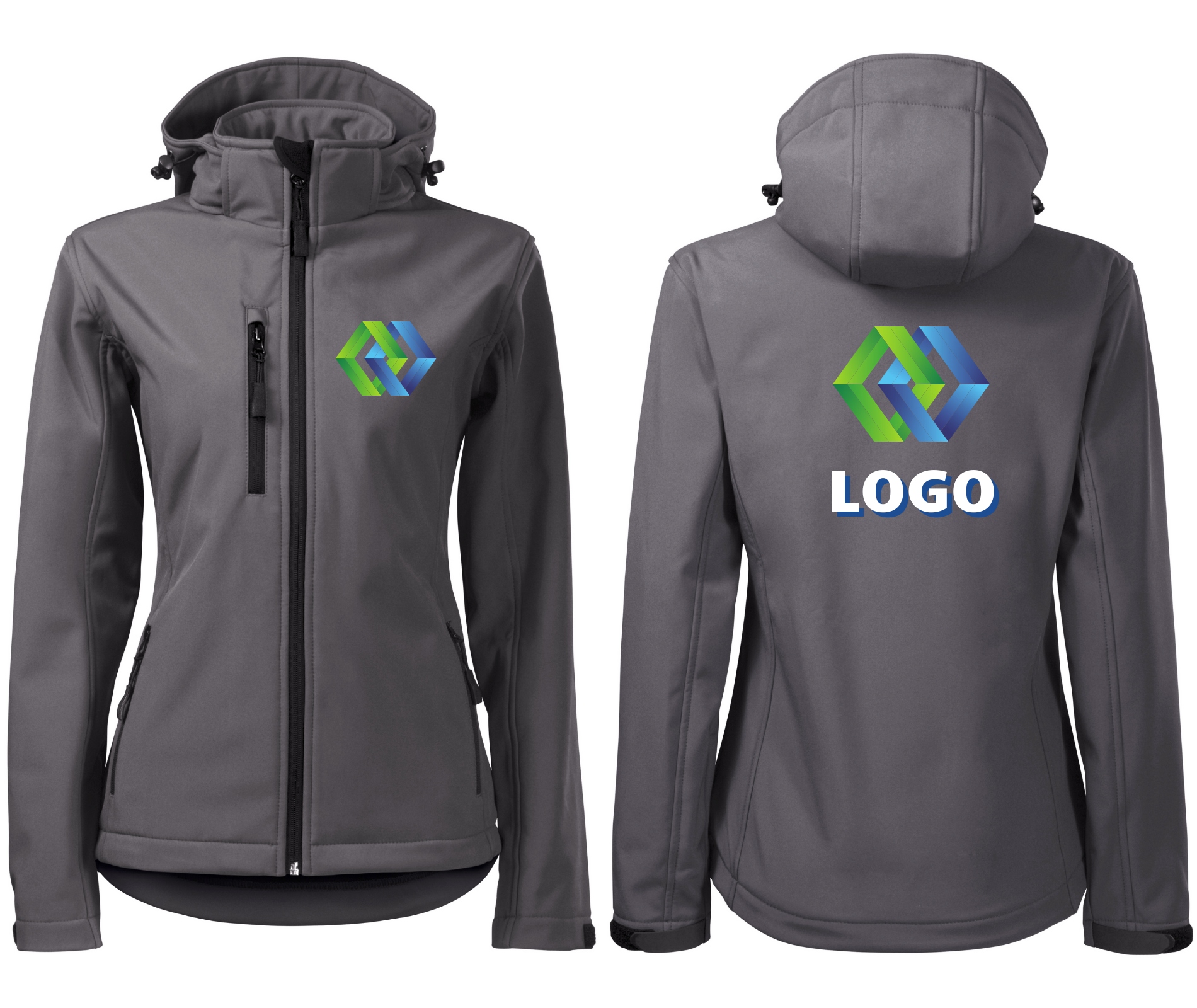 Dámská softshellová pracovní bunda s kapucí XL potisk loga Malfini 521