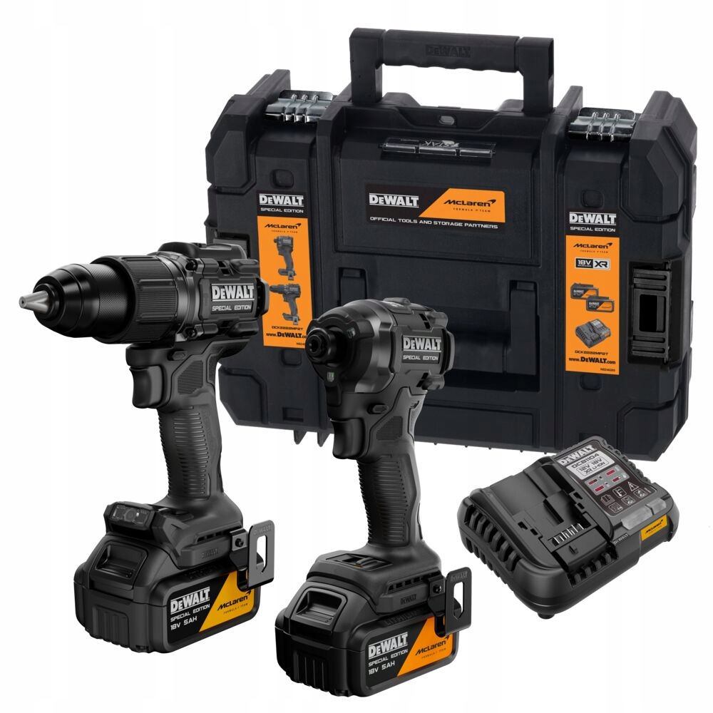 Combo sada DCD86M+DCF86M, 2x5,0Ah, 18V Xr Dewalt [DCK2222MP2T-QW] Mclaren