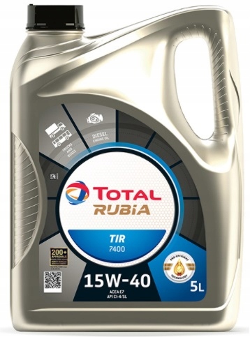 OLEJ TOTAL 15W40 5L RUBIA 7400 / CI-4 / E7 / 228.3 / M 3275 / VDS-3 / Producent TotalEnergies