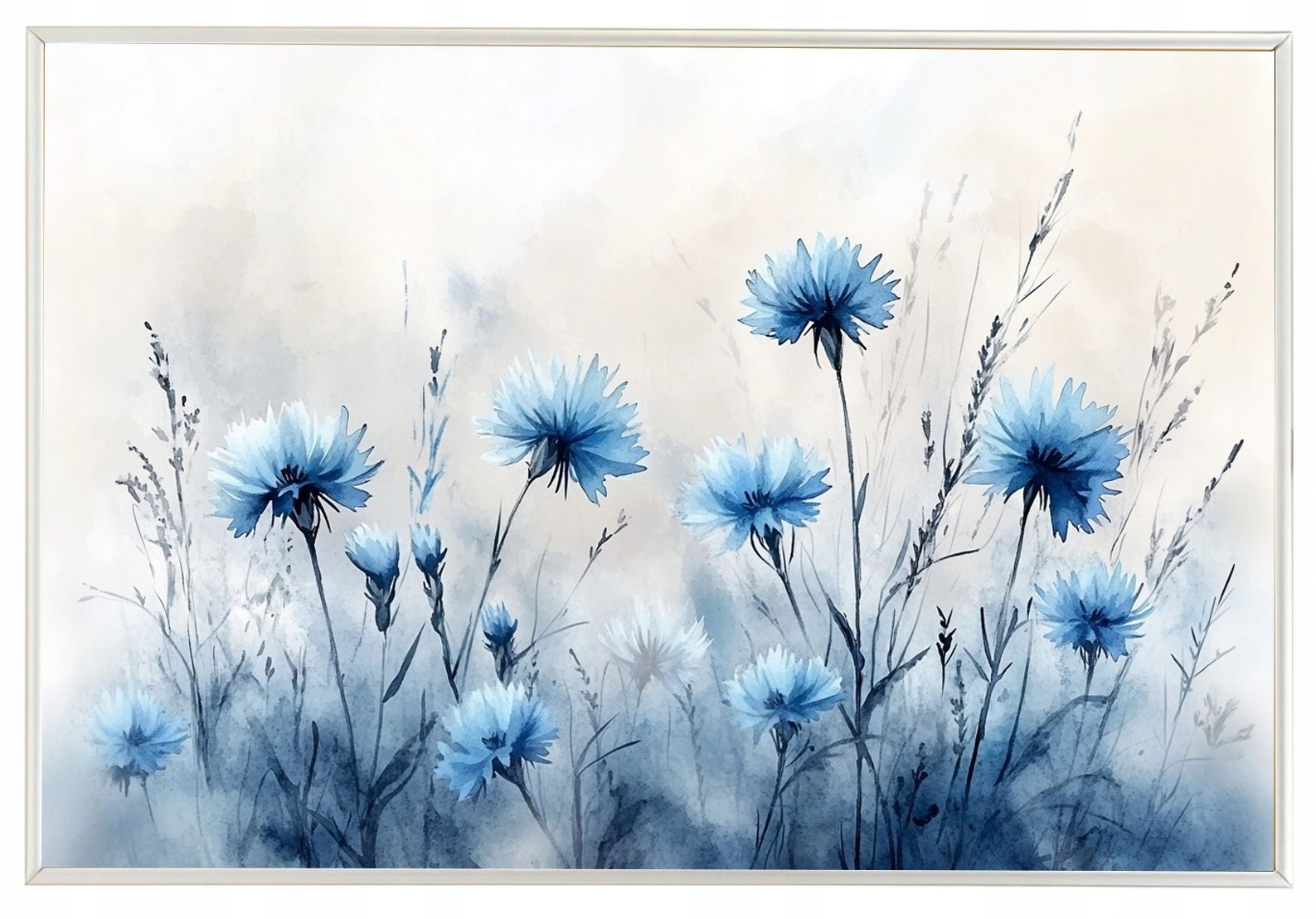 Plakát Rámeček Aluminium Příroda Zahrada Pole Květiny Chabry Kukuřice 93x62