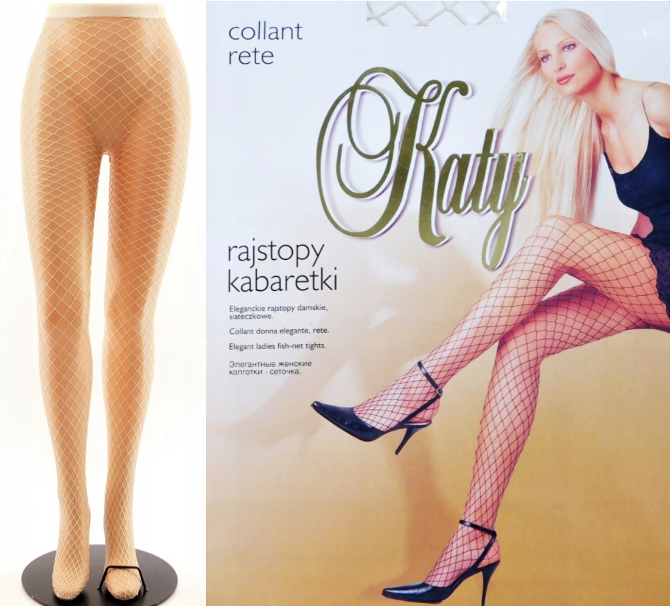 

Katy kabaretki duże oczka ecri r.3/4