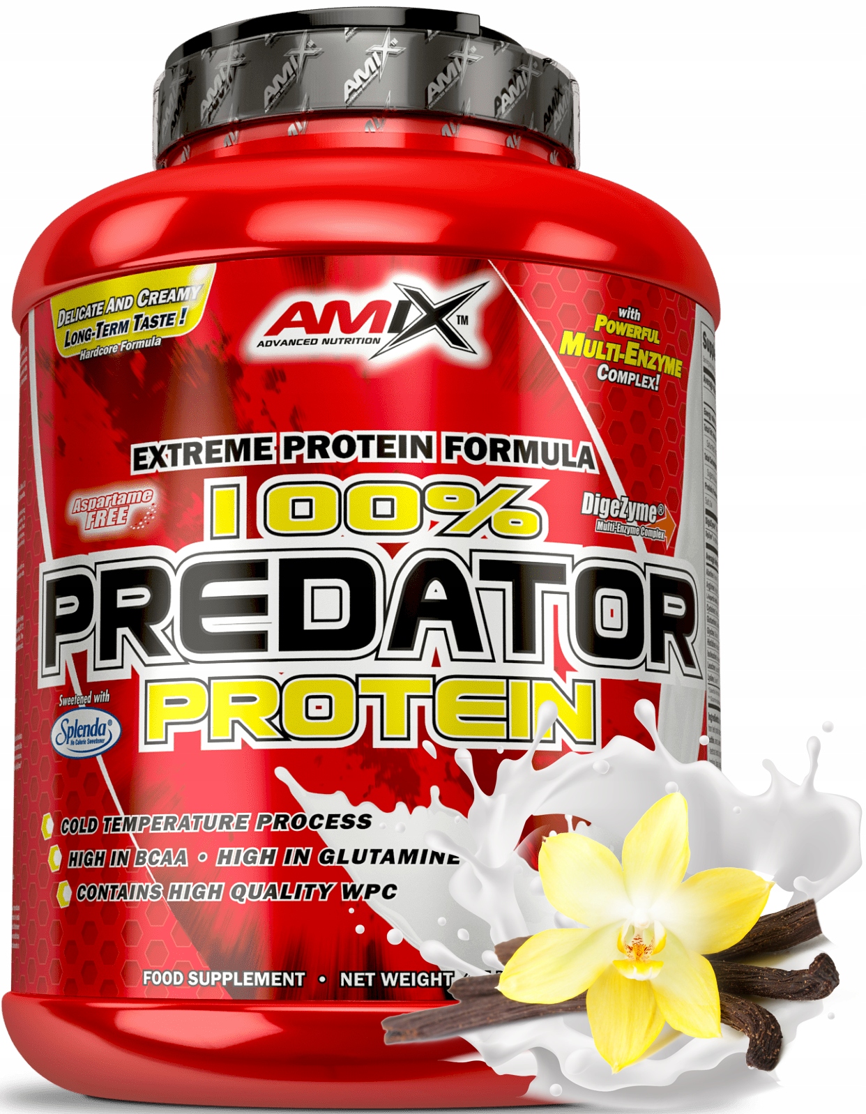 Vanilkový protein Wpc Amix Predator Protein 2000 g