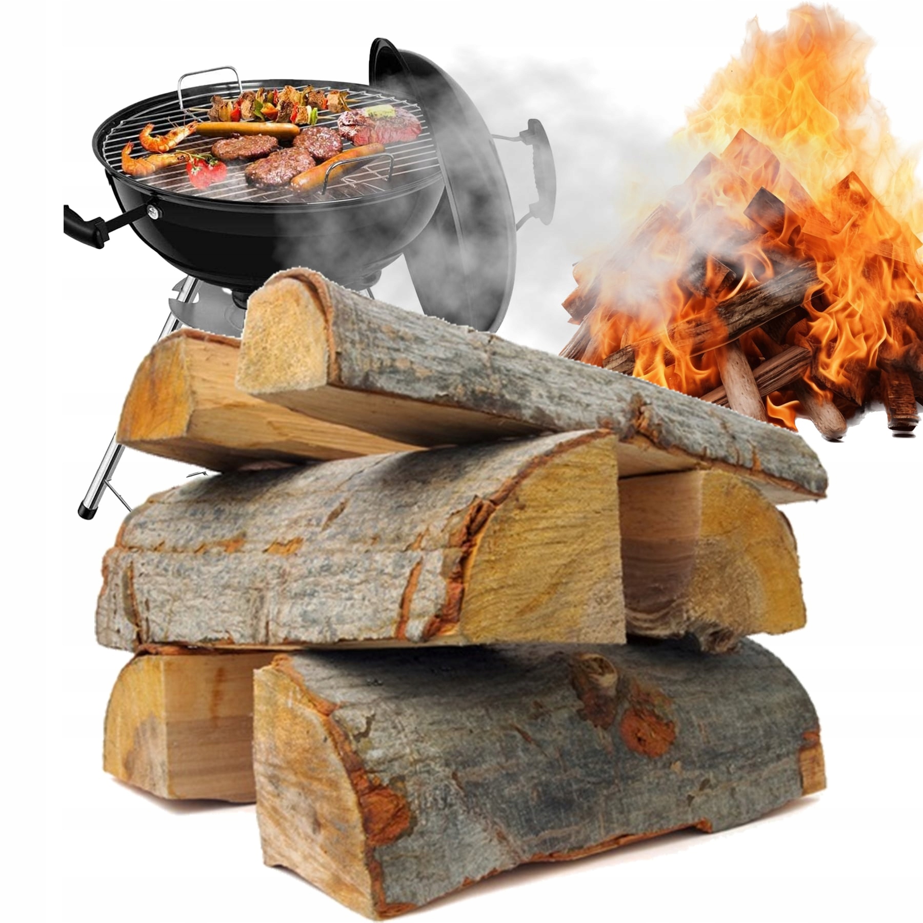 DREWNO DO OGNISKA GRILLA 15 KG BUK DREWNO OPAŁOWE KOMINKOWE DO WĘDZENIA EKO