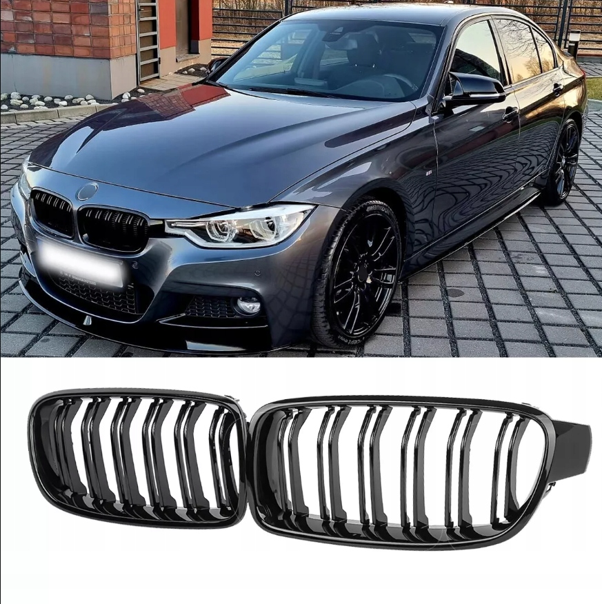 Maska Chladiče Ledvinky Atrapa pro Bmw F30 F31 2013-2019 Černý Lesk M3 Look