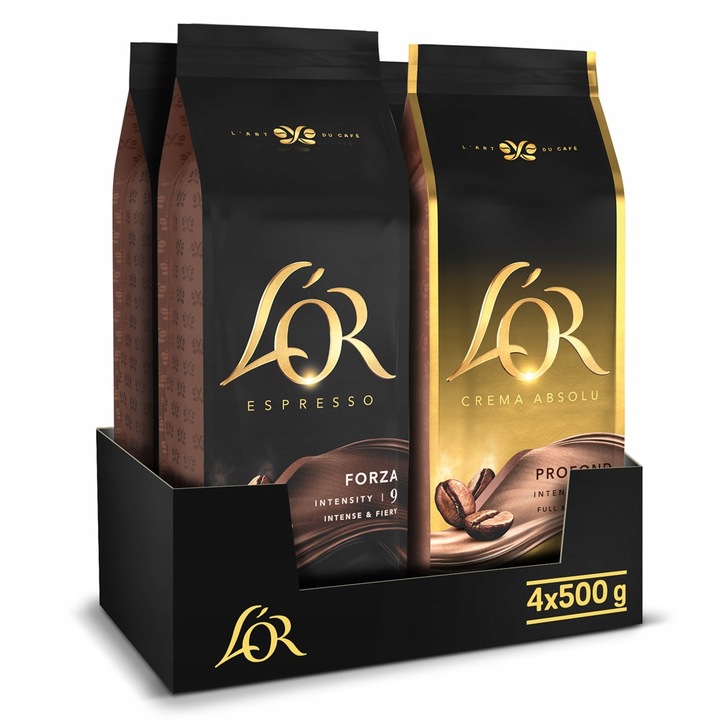Kawa ziarnista L'or Crema i Forza 4x 500g