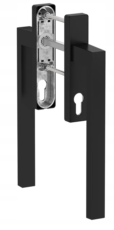 Medos kľučka na posuvné dvere Hs s vložkou čierna Ral 9005