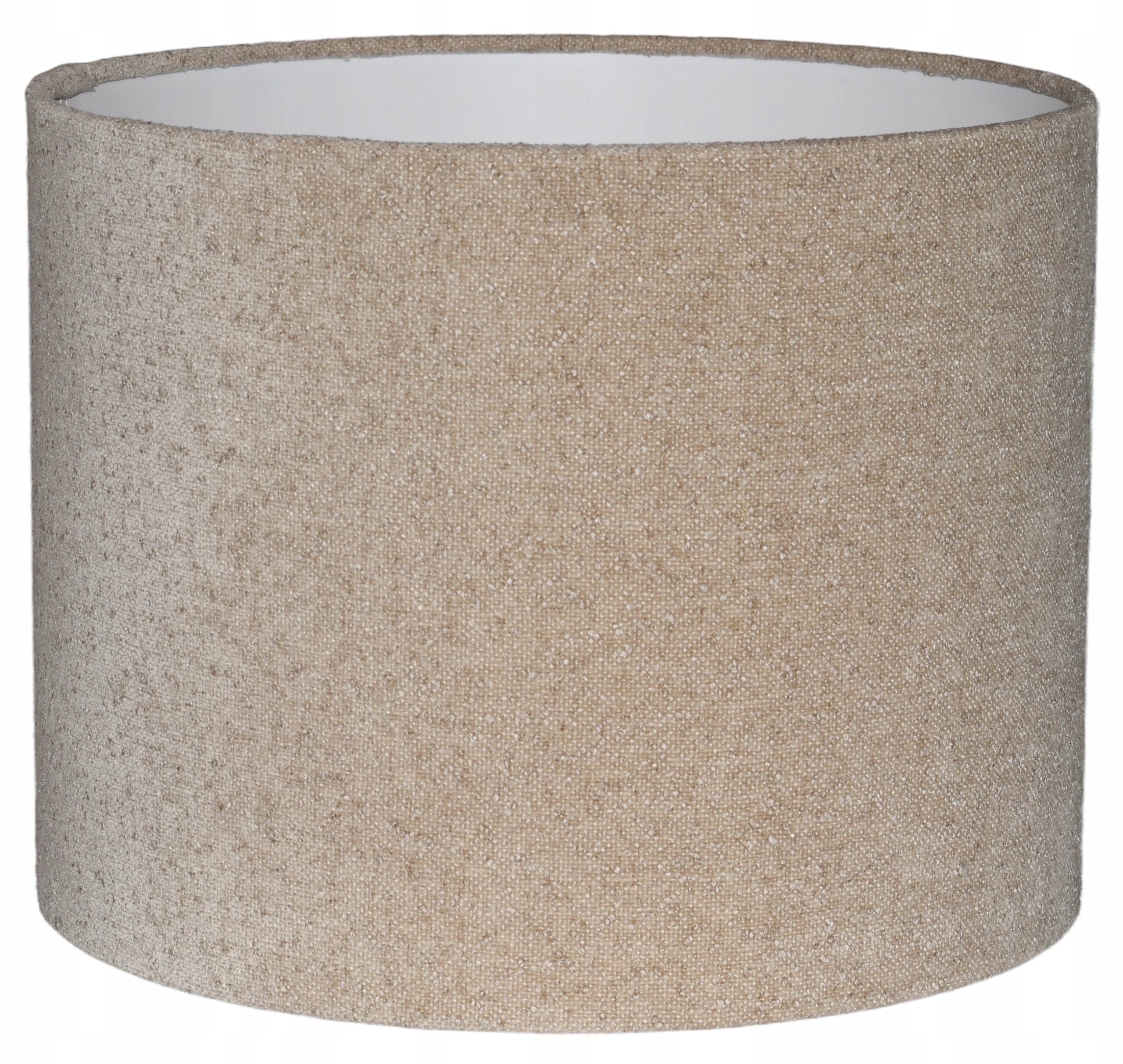 Stínidlo válec E27 E14 béžové Boucle ⌀ 25 cm h20 Zavinovací okraje Venosa