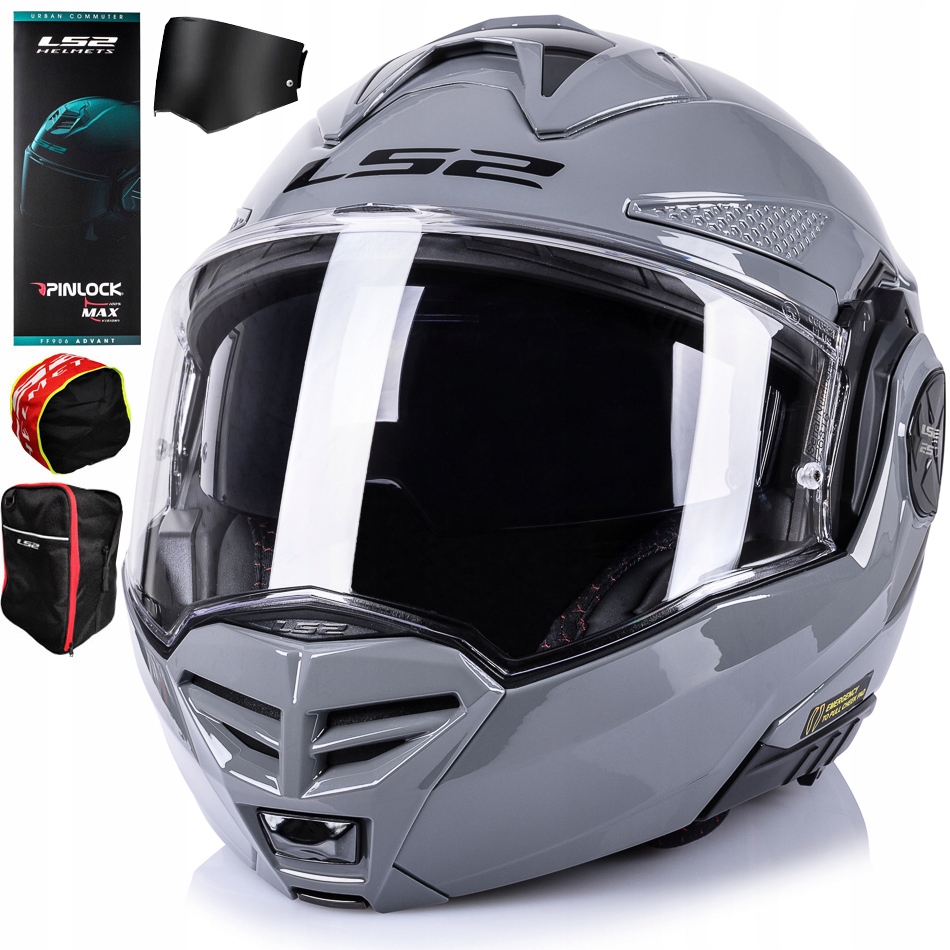 LS2 Kask Motocyklowy Szczękowy 2 Szyby FF901 Advant X Solid Nardo Grey M