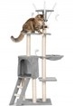 Levně Vysoké Škrabadlo Pro Kočky Pelíšek Sloupek Věž Comek 134 CM Šedý Petsi