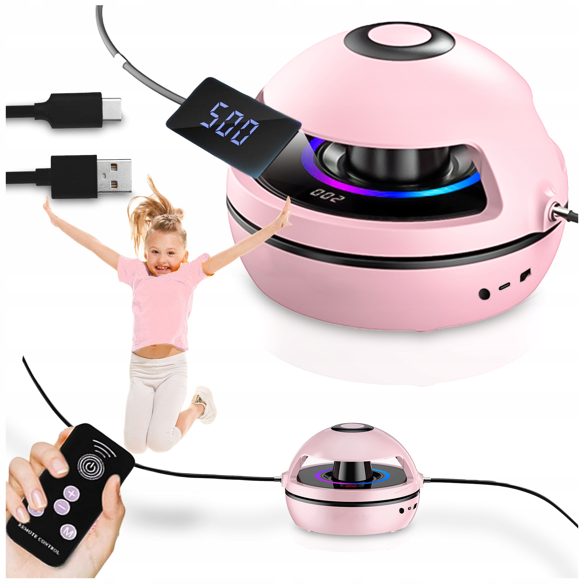 Skakanka Muzyczna Inteligentna Automatyczna Usb C Bluetooth Licznik Pilot