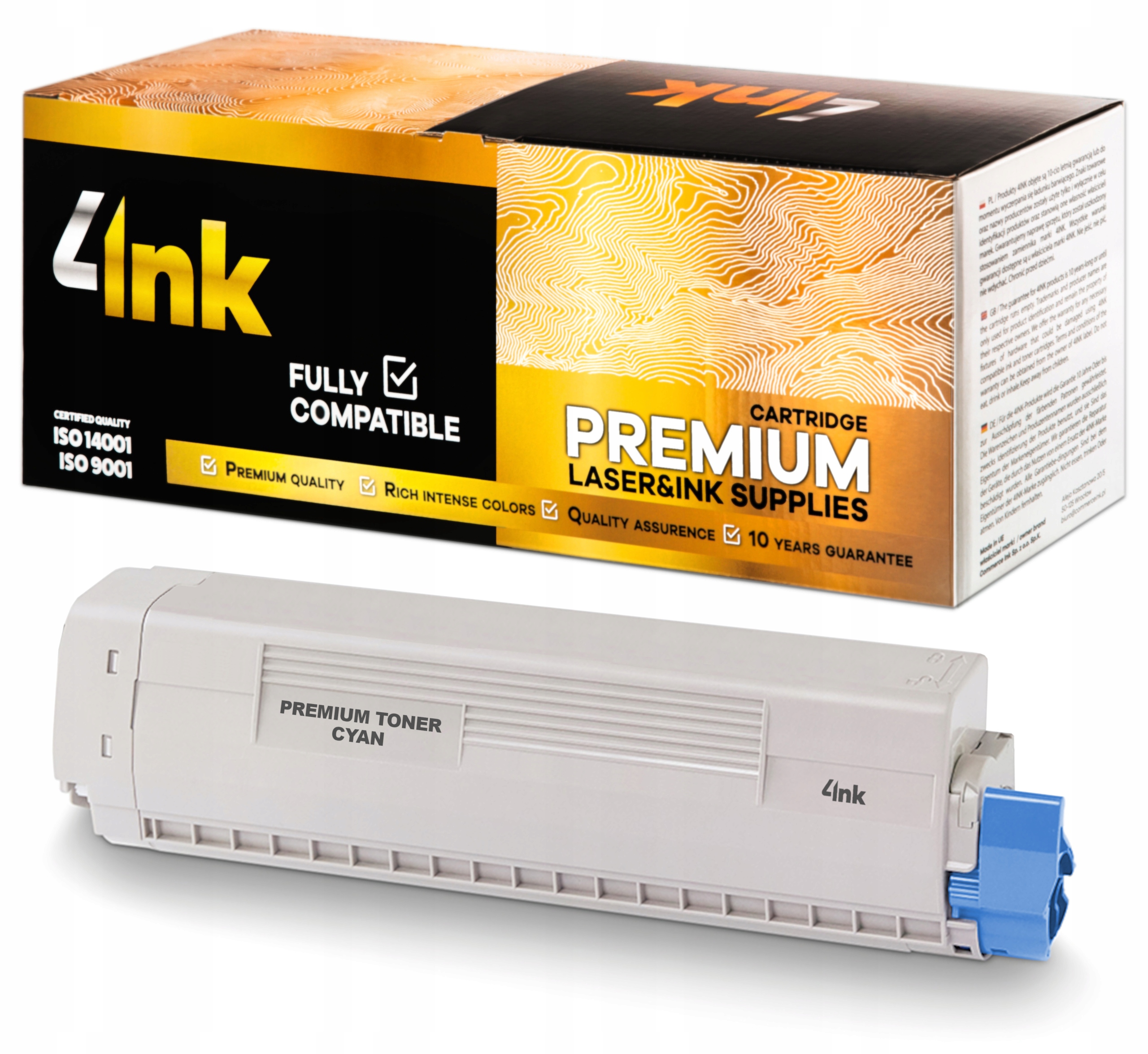 4x TONER DO OKI MC853 MC853dn MC873 MC883 MC883dn Producent 4INK