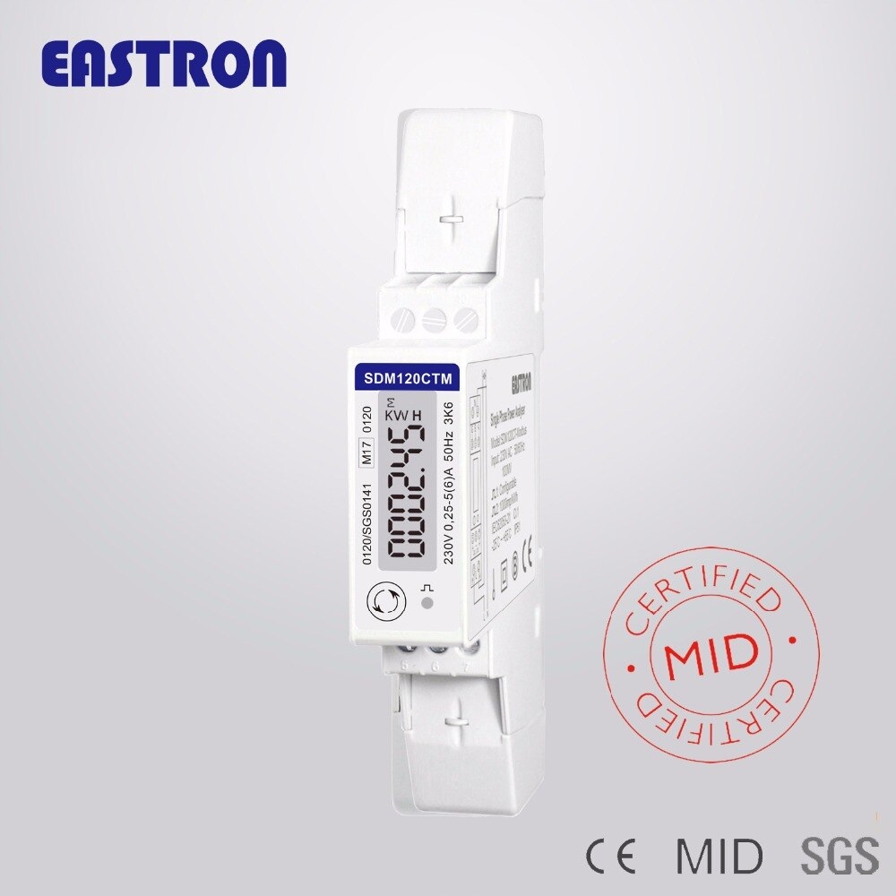 Dwukierunkowy jednofazowy licznik Eastron SDM120CTM Modbus RS485 MID 1F