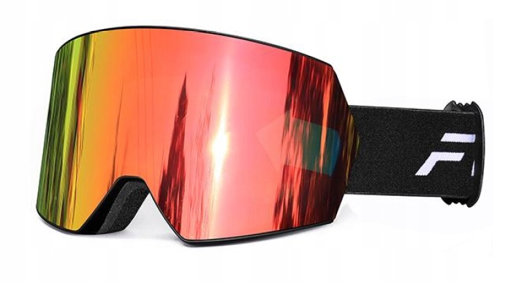 GOGLE NARCIARSKIE SNOWBOARDOWE 4Fun CZERWONE dla kobiet i mężczyzn