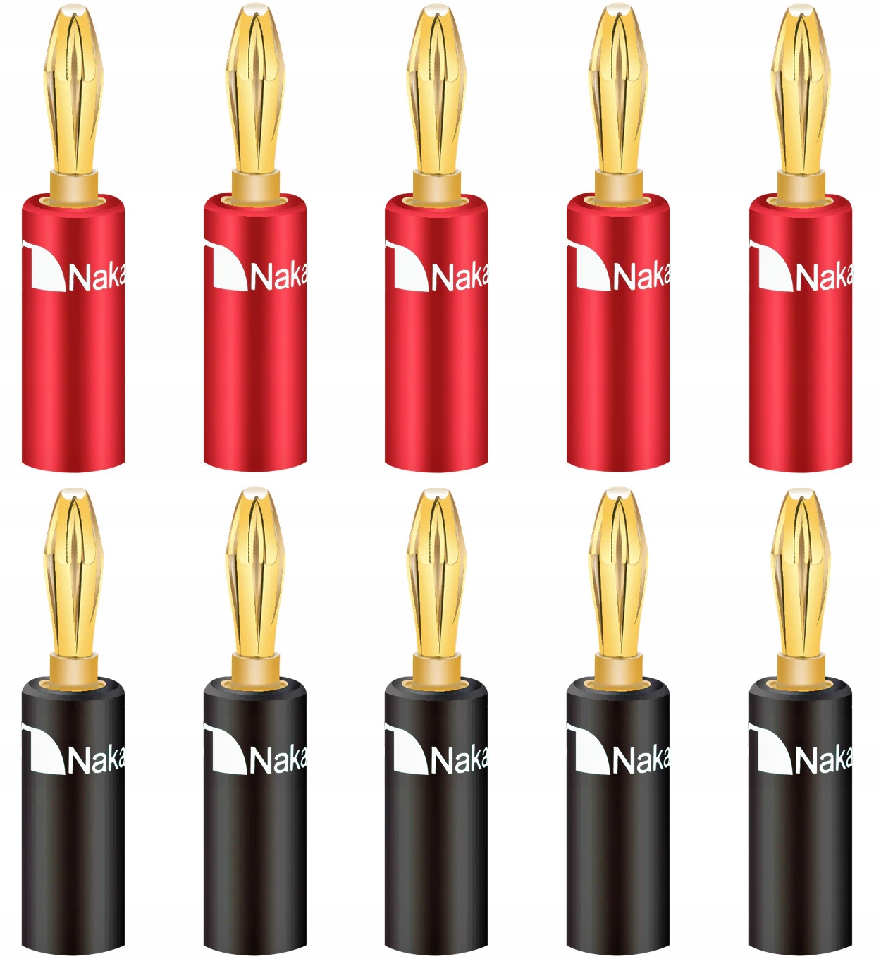 

Wtyki Głośnikowe Bananowe Nakamichi Hq Gold 10szt