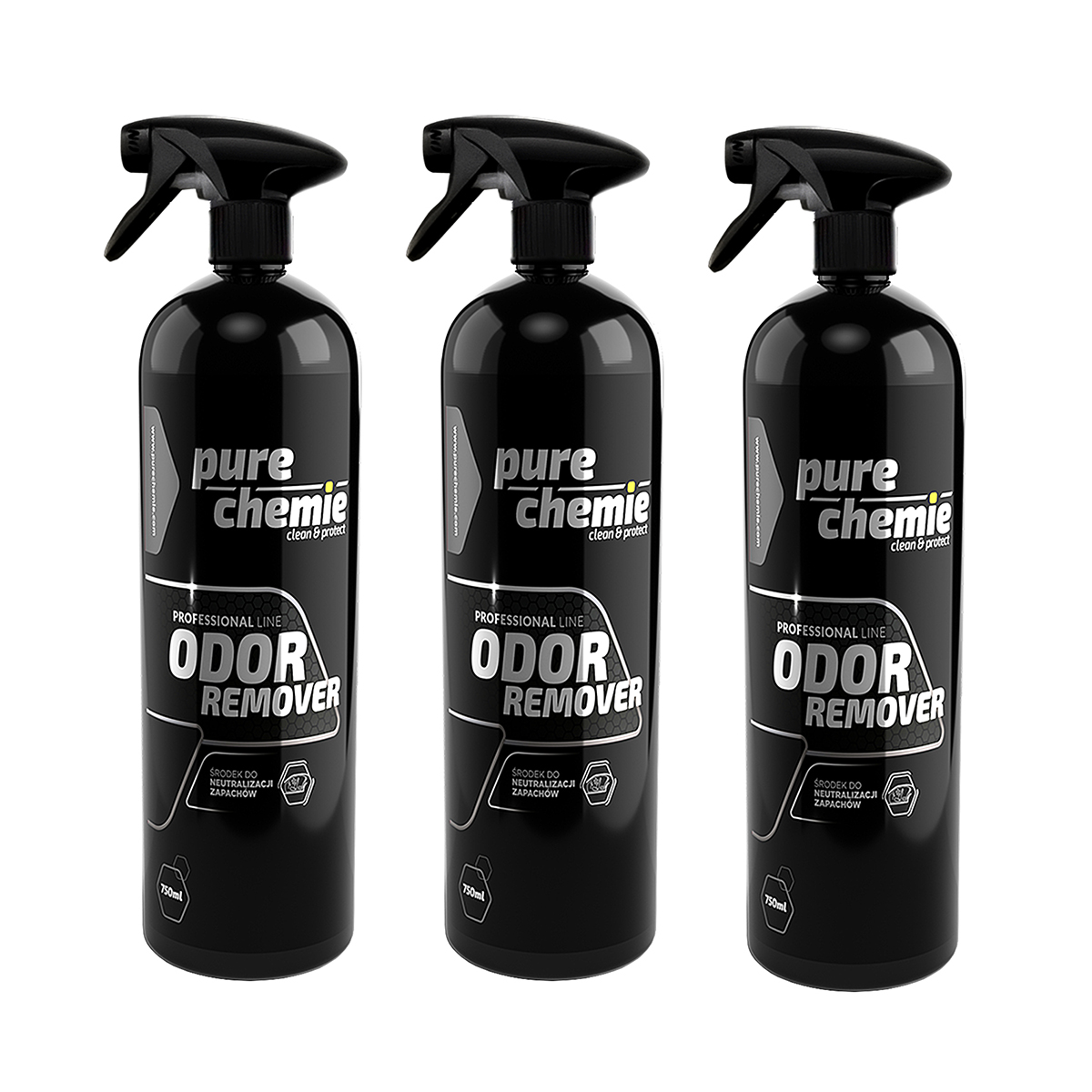 Sada x3 Pure Chemie Odor Remover 750 ml pro odstranění nepříjemných pachů