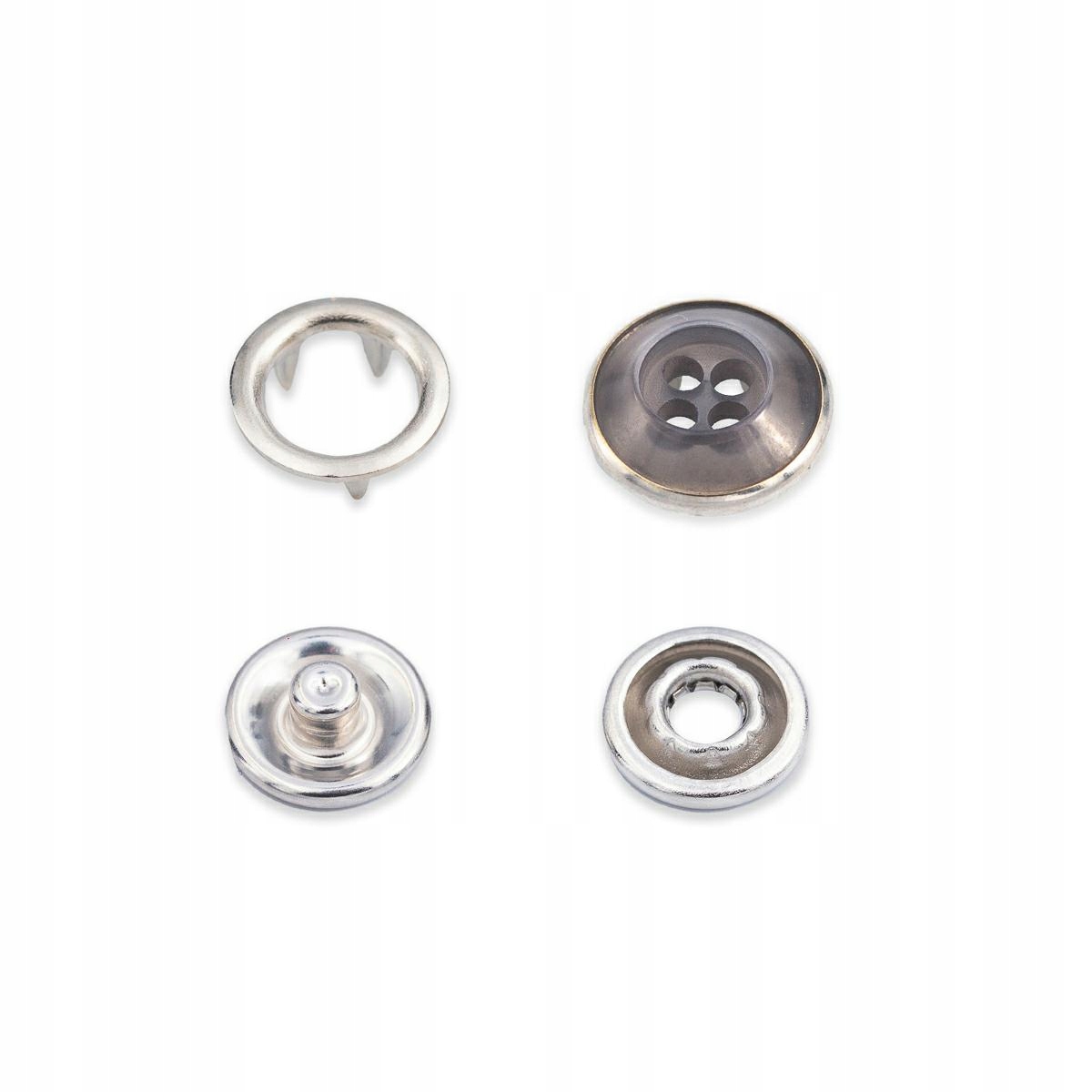 Cvoky druky kovové 9,5mm/200ks perlička šedá Grey S95K529