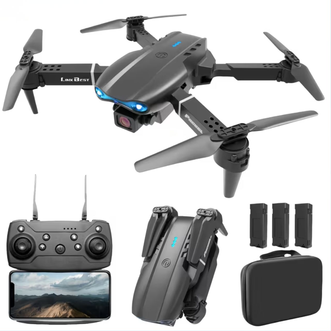 Mini dron Dvojitá Hd kamera Udržování výšky 360° Flip Přenosný