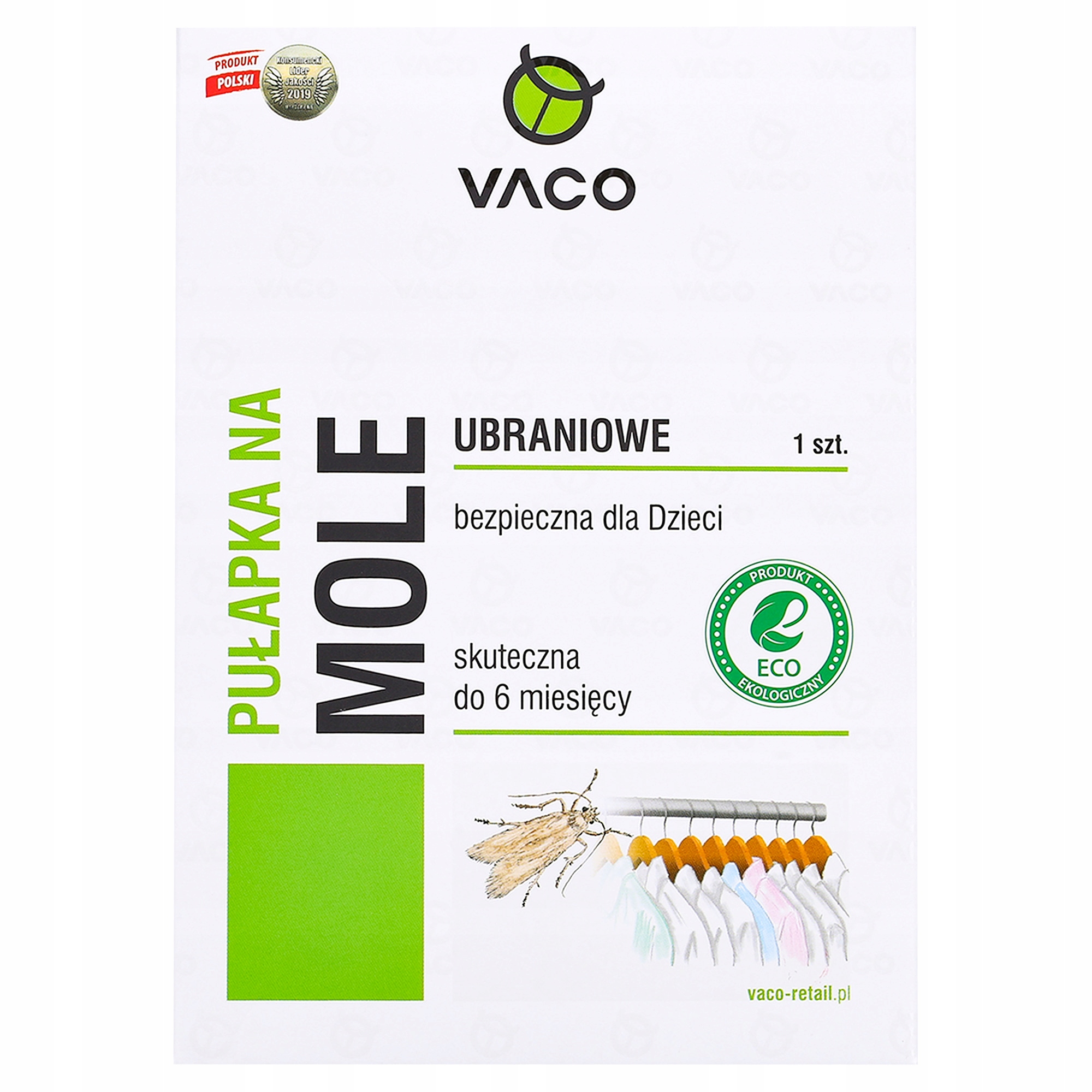 

Odstraszacz Vaco Na Mole Odzieżowe Pułapka 1szt.
