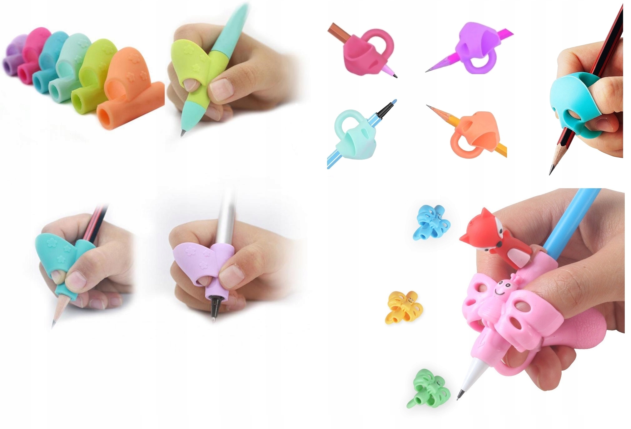 

12 x Nakładki Do Nauki Pisania Na Ołówek Długopis