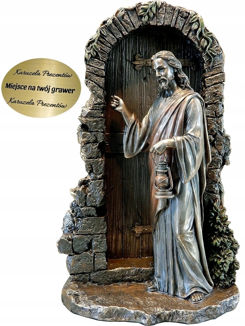 Ježiš Pukajúci Na Dvere Bookend Darček Pre Kňaza Podpera Pre Knihy