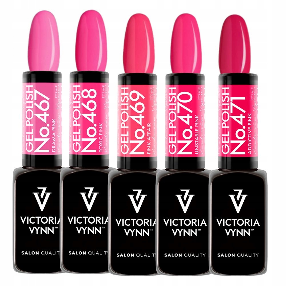 Victoria Vynn Lakier Hybrydowy Neonowy Cała Kolekcja Pink Scandal Zestaw