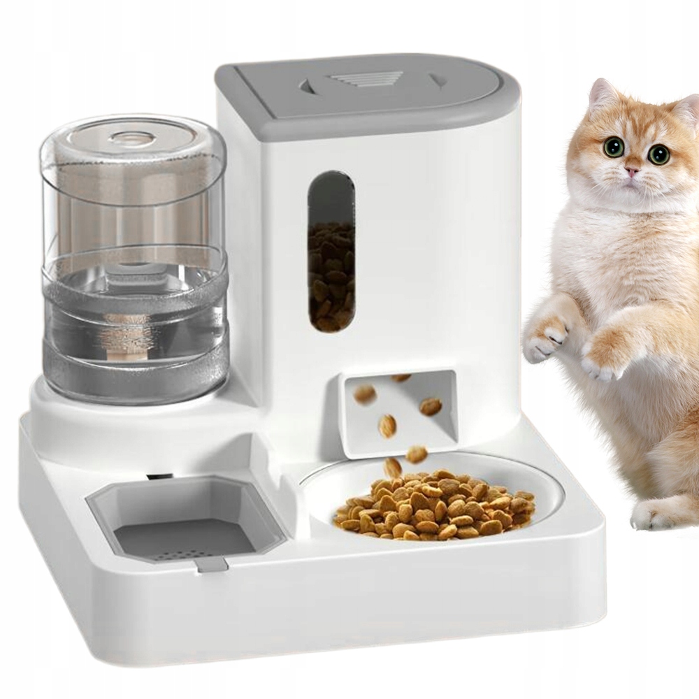 Levně Automatický Podavač Krmiva A Vody Miska Pro Psa Kočku Dávkovač Napáječka 2V1