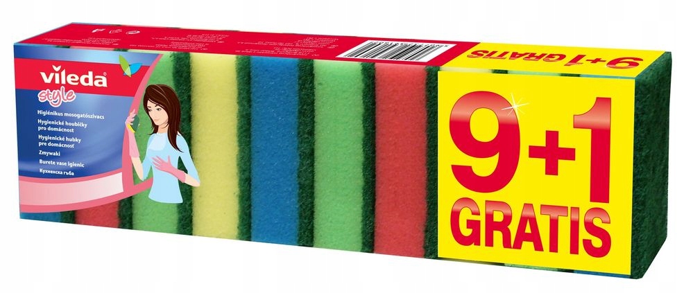 

Vileda Style zmywak gąbki myjka komplet 9+1