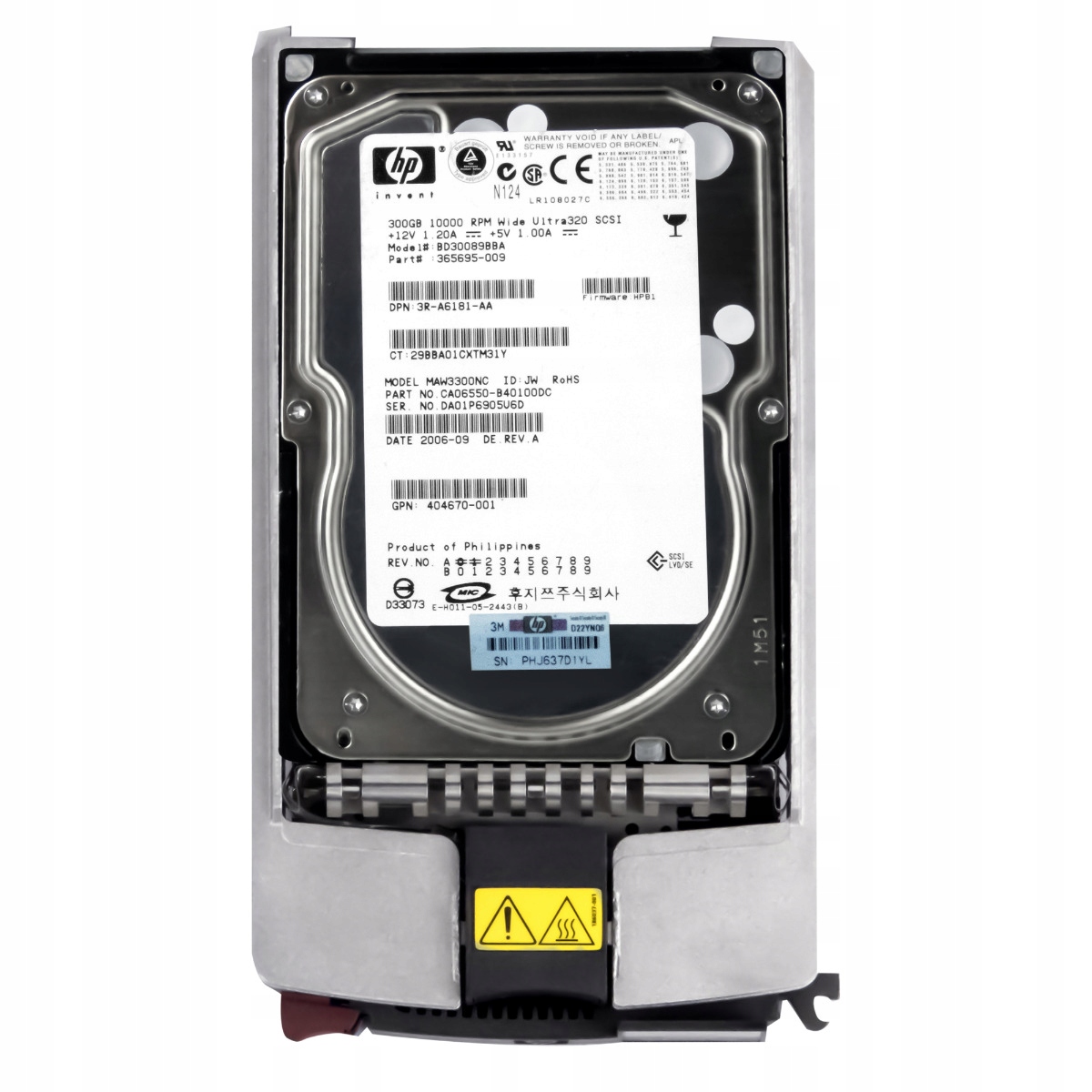 Hp 365695-009 300GB 10K 8MB Scsi U320 3.5'' BD30089BBA