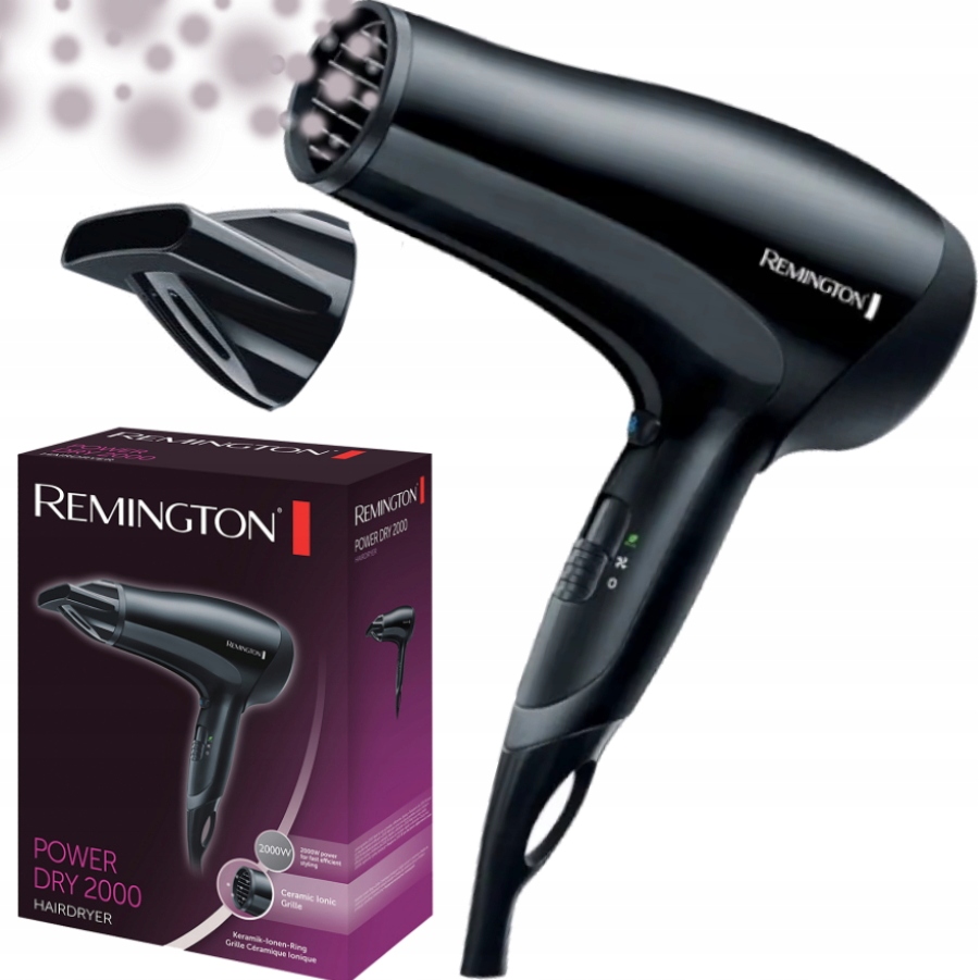 

Suszarka do włosów Remington D3010 Power Dry 2000W